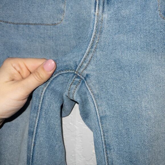 Ceros Light Wash Blue High‎ Rise Coin Pocket Flare Denim Jeans Size 28 - Picture 4 of 9